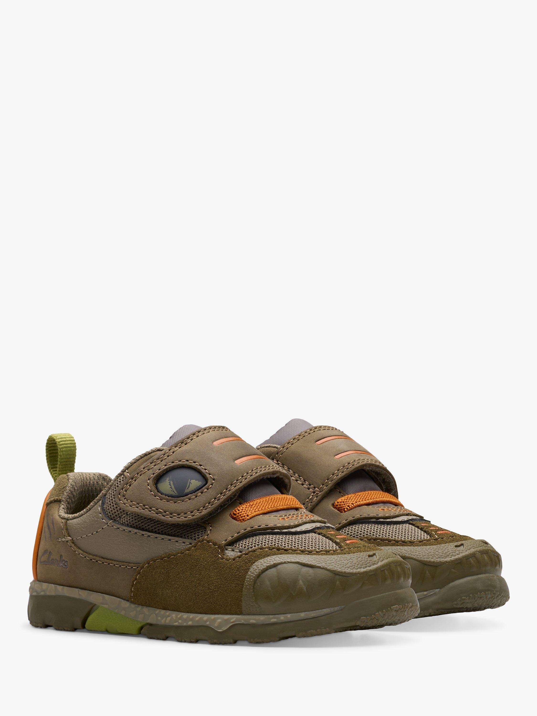 Product image 4 of 8, which shows Clarks Kids' Steggy 2 Trainers, Khaki, 4.5 F Jnr