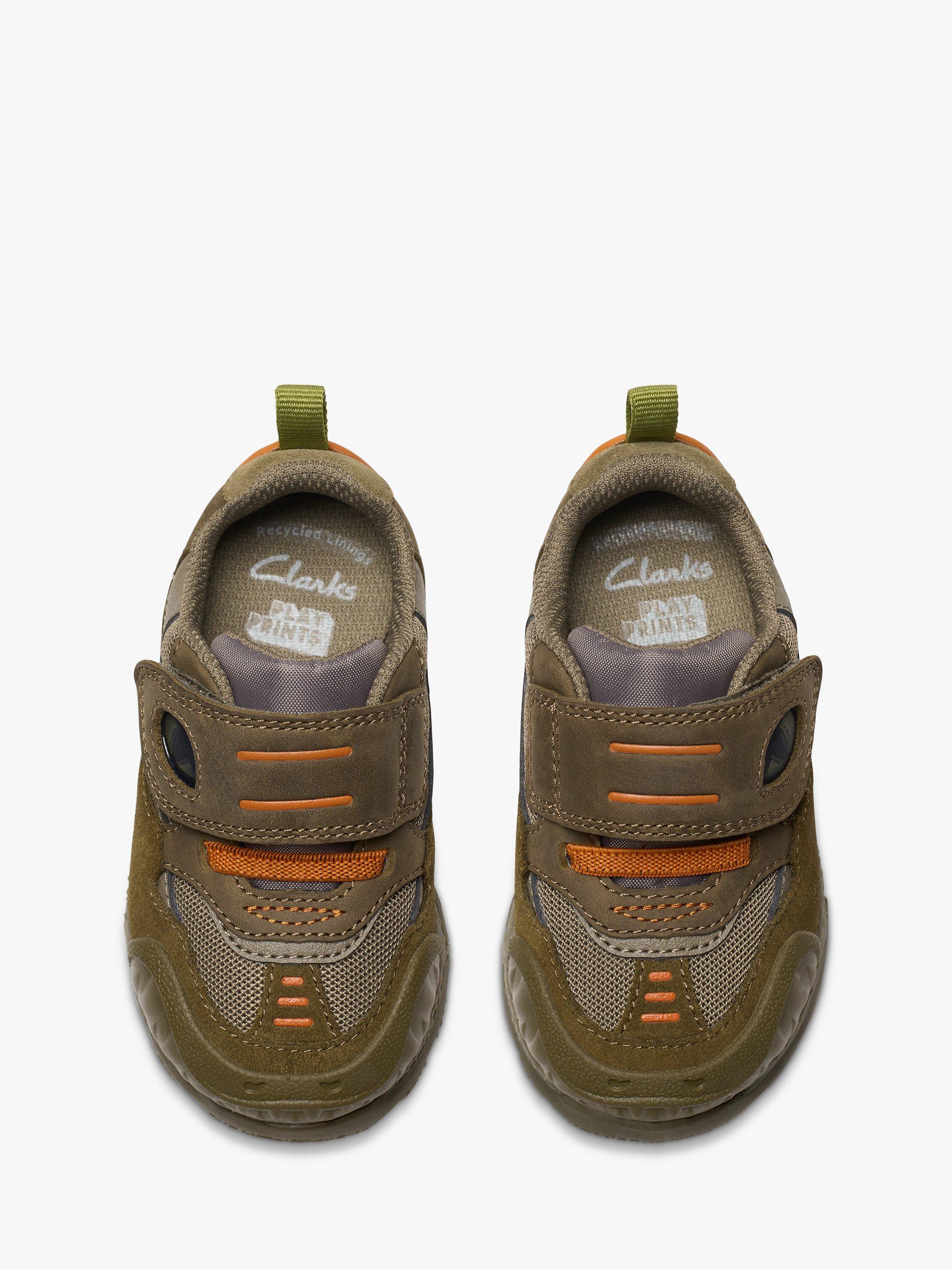 Product image 6 of 8, which shows Clarks Kids' Steggy 2 Trainers, Khaki, 4.5 F Jnr