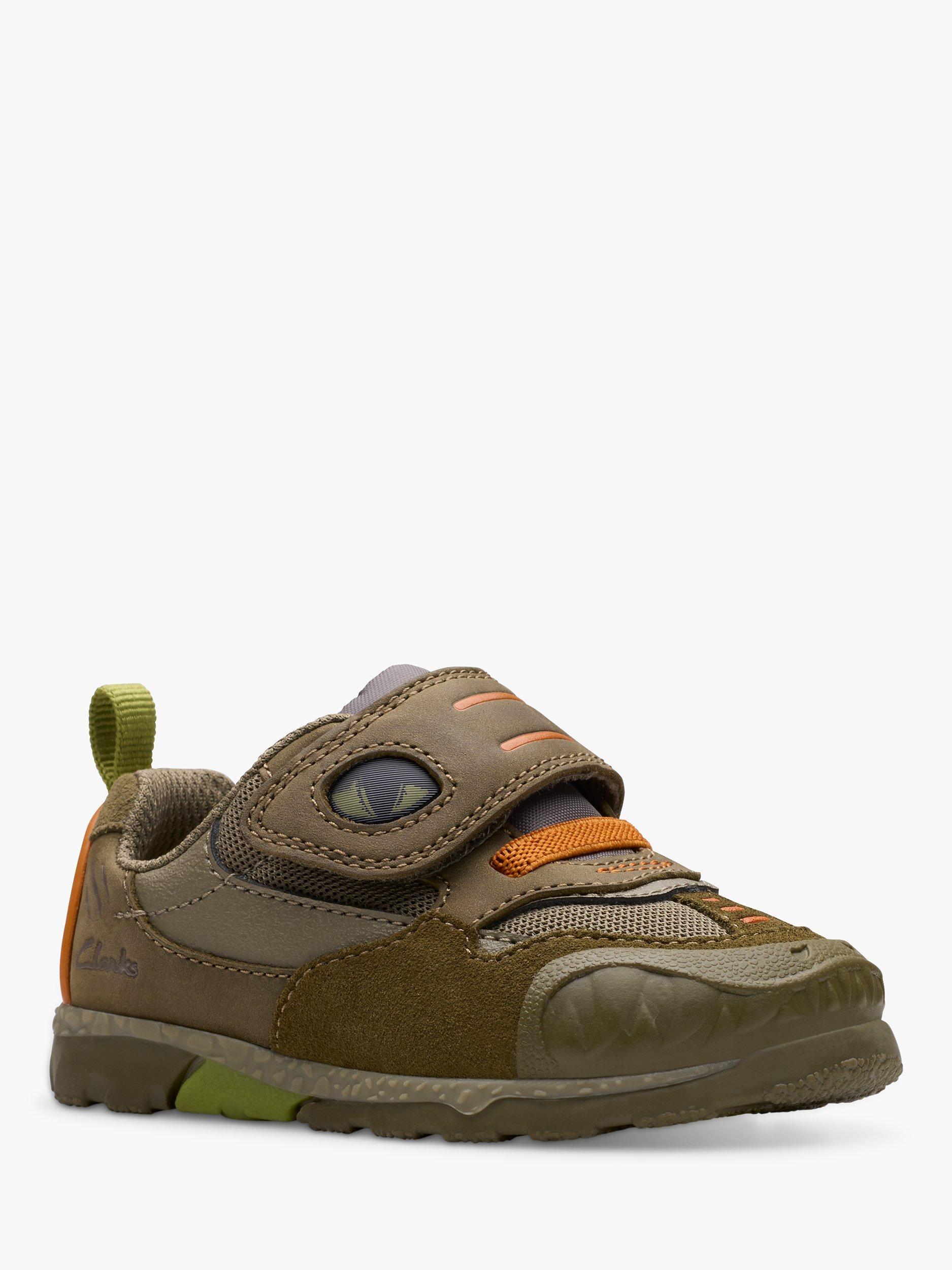 Product image 7 of 8, which shows Clarks Kids' Steggy 2 Trainers, Khaki, 4.5 F Jnr