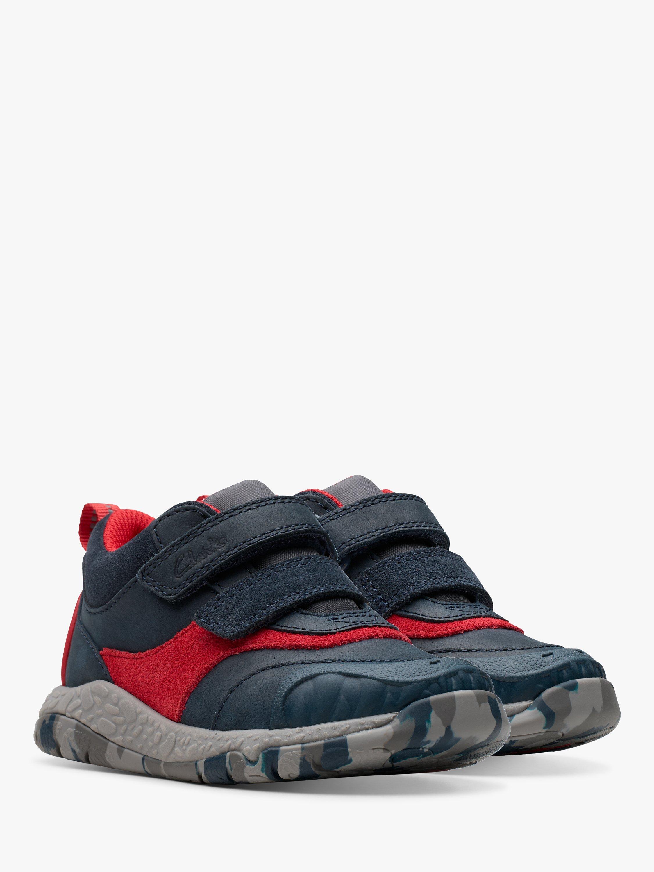 Product image 4 of 8, which shows Clarks Kids' Steggy Rex Trainers, Navy, 4 F Jnr