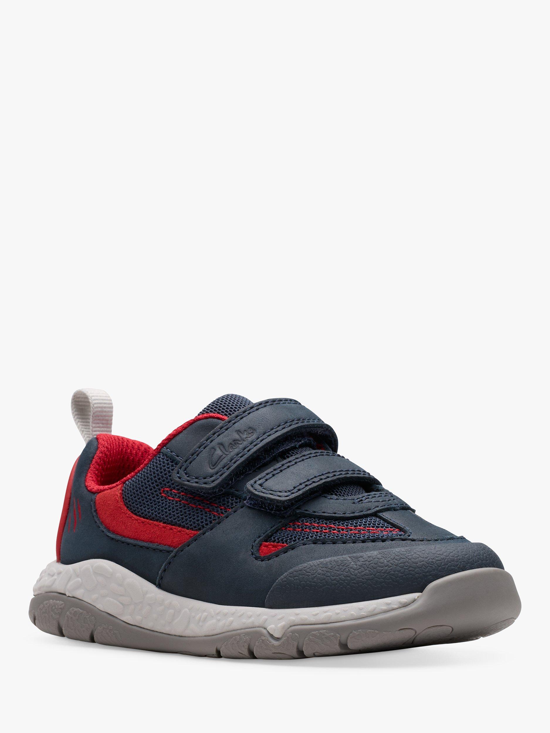 Product image 7 of 8, which shows Clarks Kids' Steggy Tail Leather Trainers, Navy, 4 F Jnr
