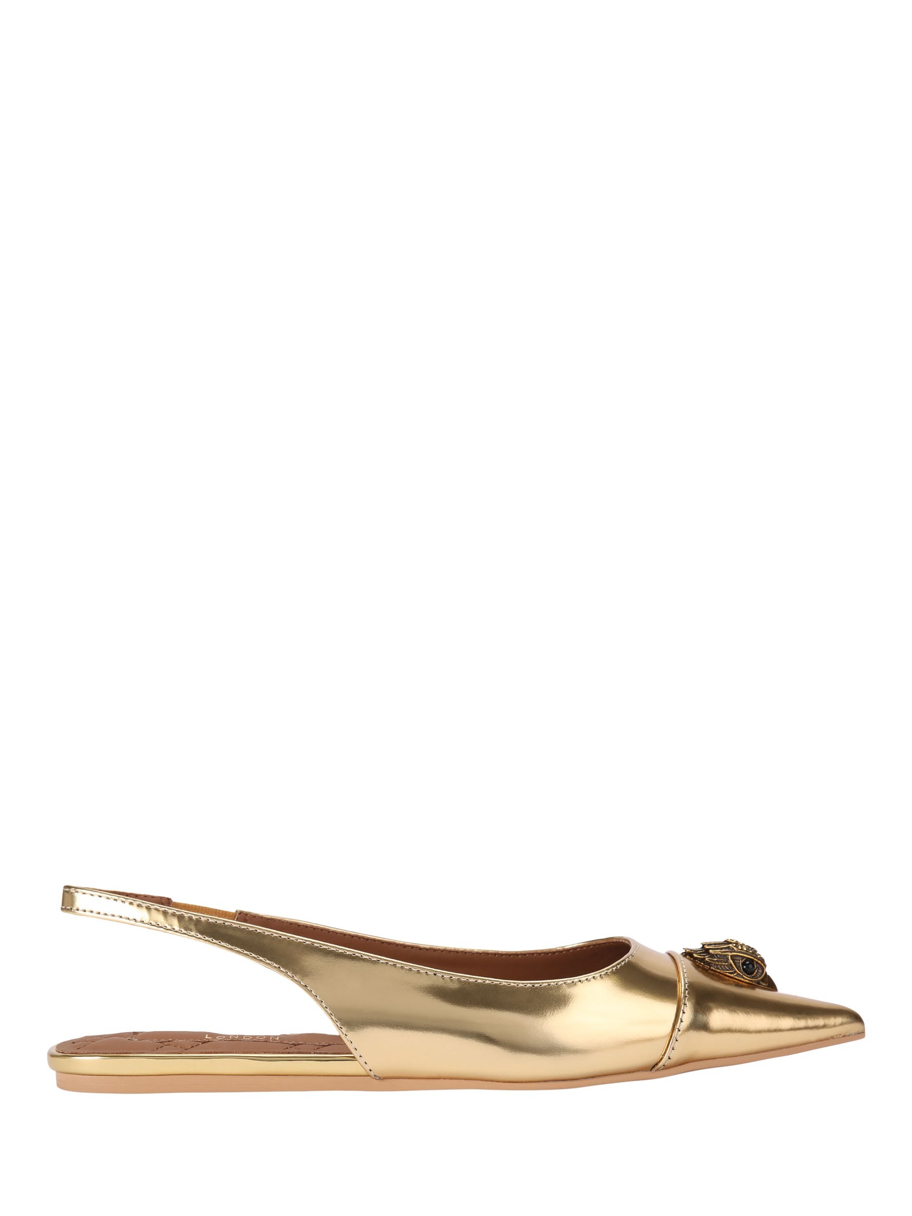 Kurt Geiger London Belgravia Leather Pointed Slingback Flats