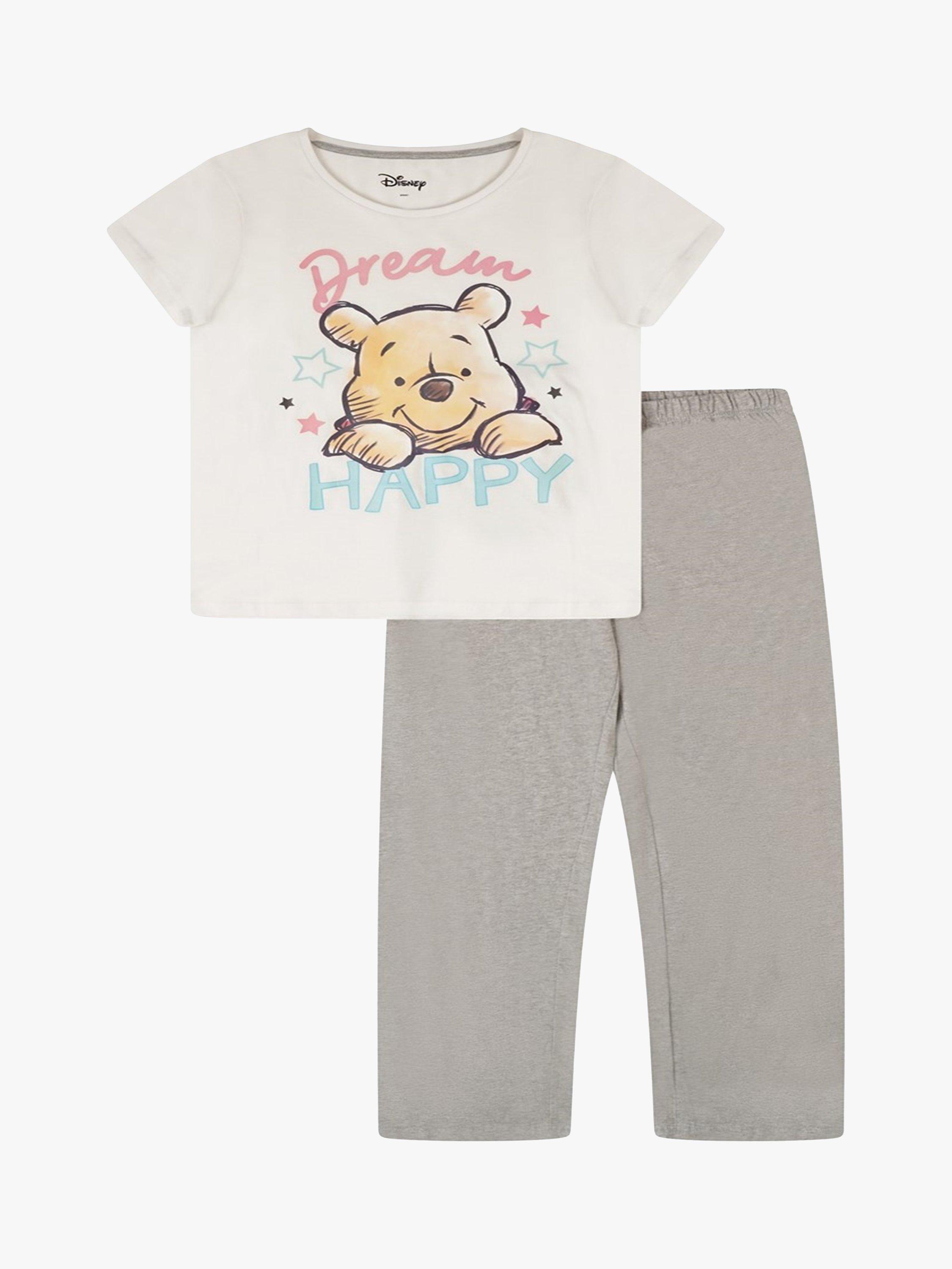 Product image 1 of 3, which shows Disney Winnie The Pooh Cotton Pyjama Set, Grey, XS