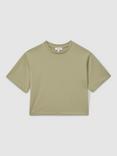 Reiss Kids' Cassy Cropped T-Shirt