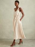 Reiss Tayah Ruched Waist Maxi Dress, Cream