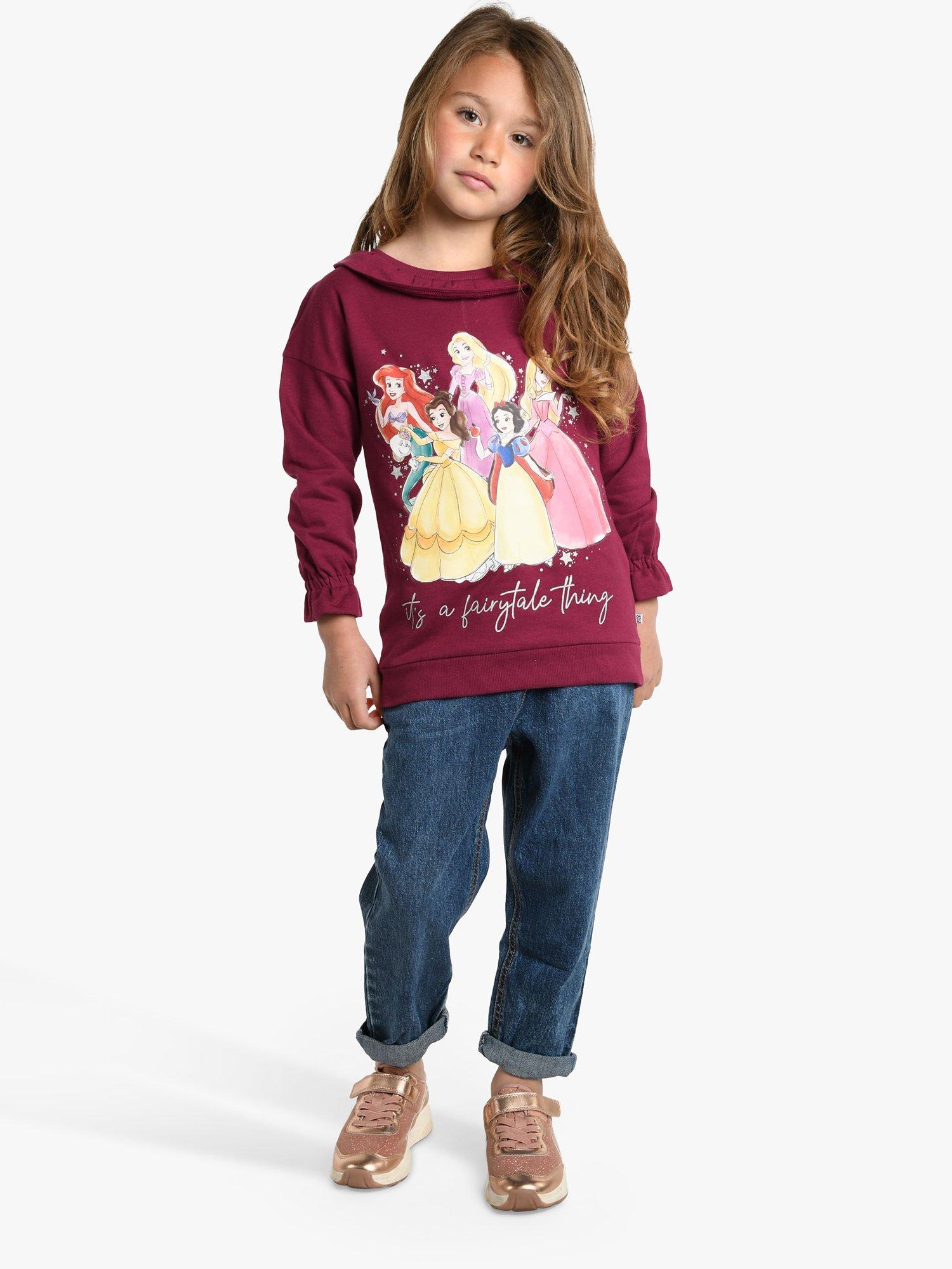 Product image 1 of 3, which shows Brand Threads Kids' Disney Princess Top, Red, 4-5 years