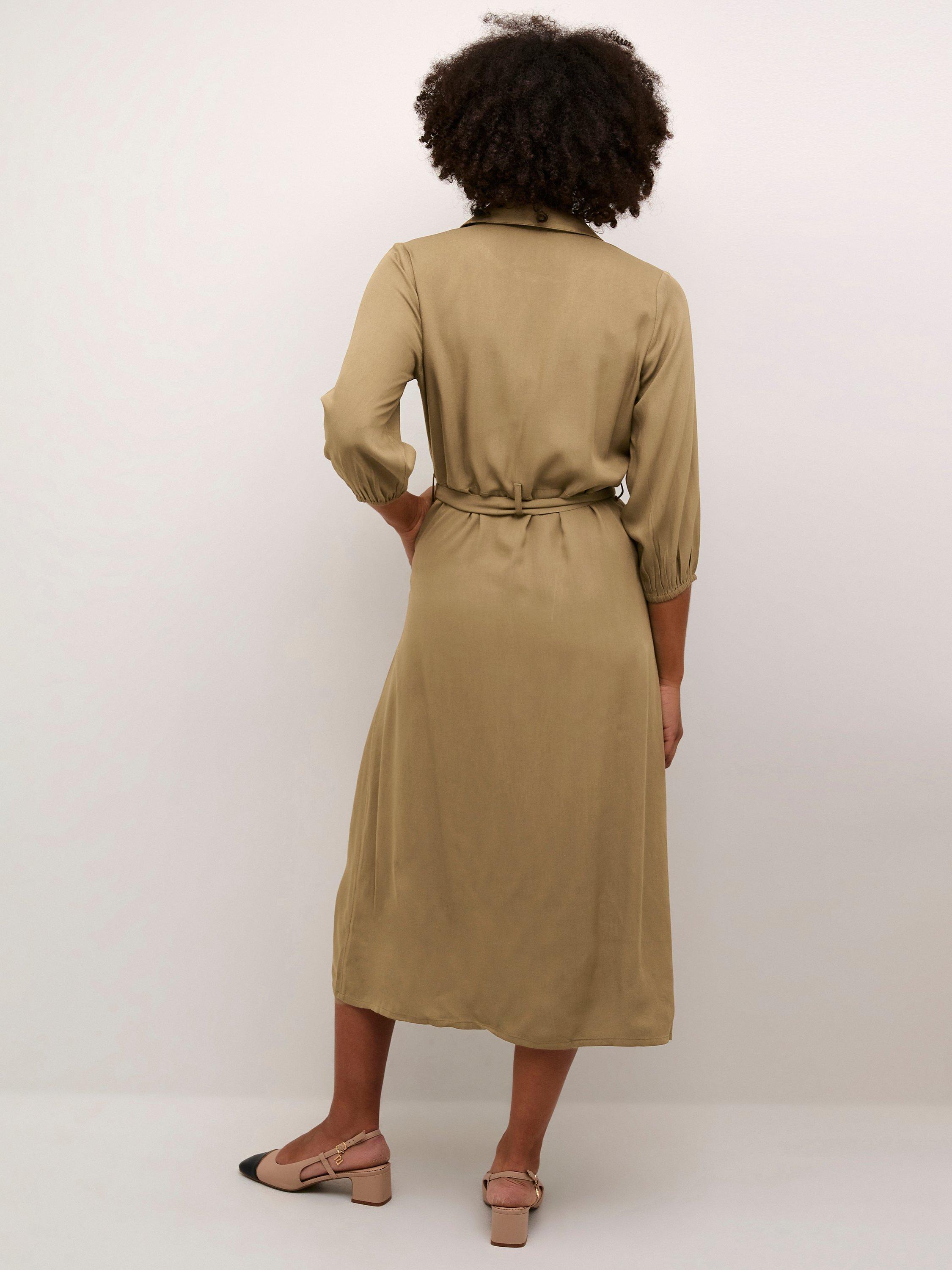 Product image 2 of 6, which shows KAFFE Nanna Cargo Dress, Petrified Oak, 14