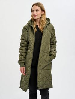 KAFFE Tilla Diamond Quilted Coat, Grape Leaf