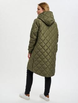 KAFFE Tilla Diamond Quilted Coat - view 2, Grape Leaf