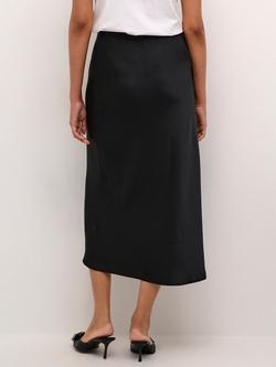 KAFFE Lotte Satin Skirt, Black - view 2, Black