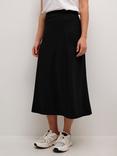 KAFFE Frederikke Jersey Midi Skirt, Black Deep