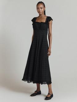Ghost Fleurine Floral Cutwork Maxi Dress - view 2, Black