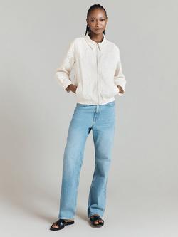 Ghost Lili Broderie Bomber Jacket, Ivory, Ivory