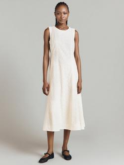 Ghost Aimee Broderie Anglaise Dress - view 2, Ivory