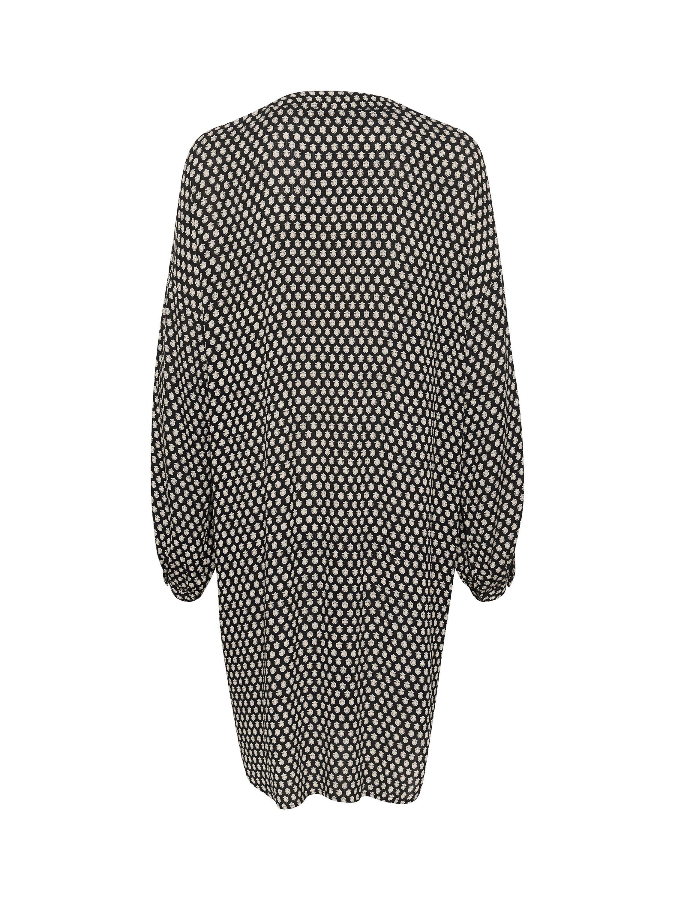 Product image 6 of 6, which shows KAFFE Amber Dress, Black/Turtledove, 8