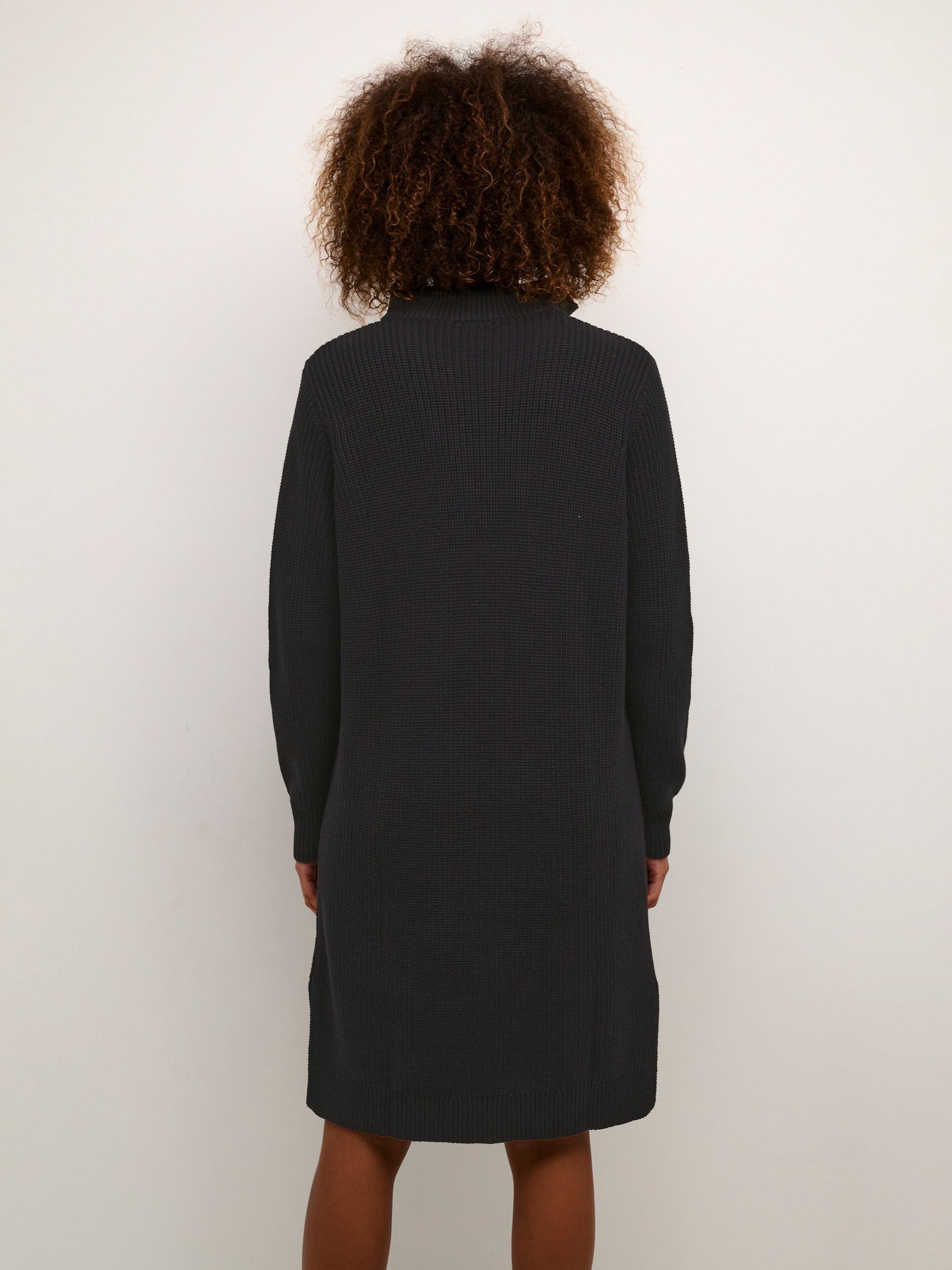 Product image 2 of 6, which shows KAFFE Lioa Jumper Knee Length Dress, Deep Black, XS
