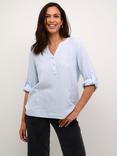 KAFFE Milia Linen Blend Top, Windsurfer/Chalk