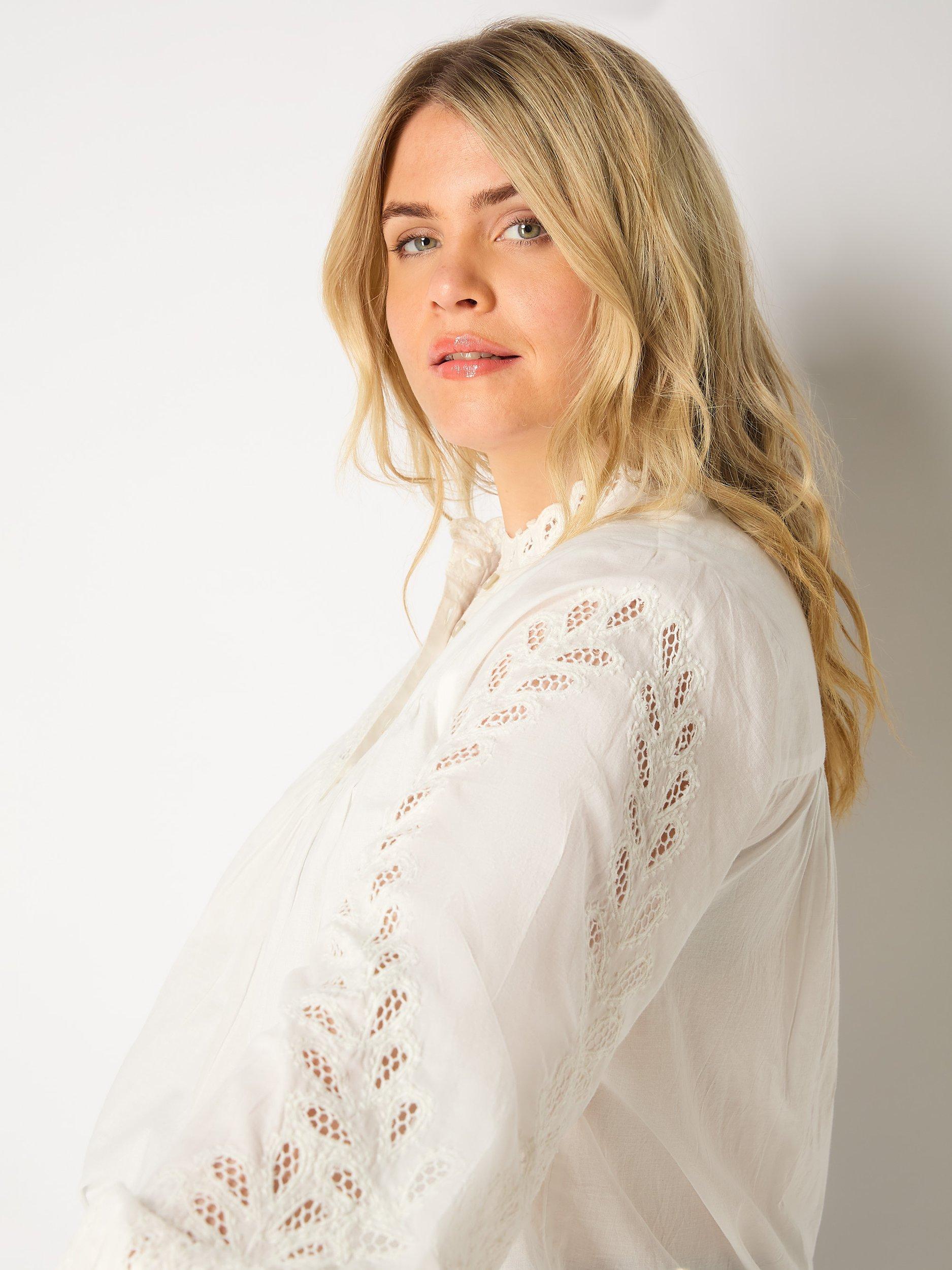 Live Unlimited Curve Pleated Blouse, Ivory, 22