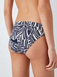 John Lewis Bali Palm Slim Fold Down Bikini Bottoms, Navy