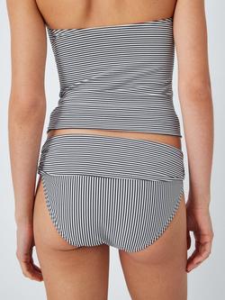 John Lewis St Tropez Fold Down Bikini Bottoms, Navy - view 2, Navy