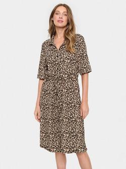 Saint Tropez Valda Leopard Print Shirt Dress, Multi, Multi