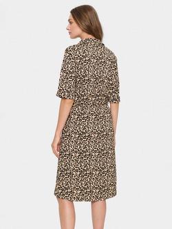 Saint Tropez Valda Leopard Print Shirt Dress, Multi - view 2, Multi