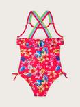 Monsoon Kids' Kendall Tropical Swimsuit, Red