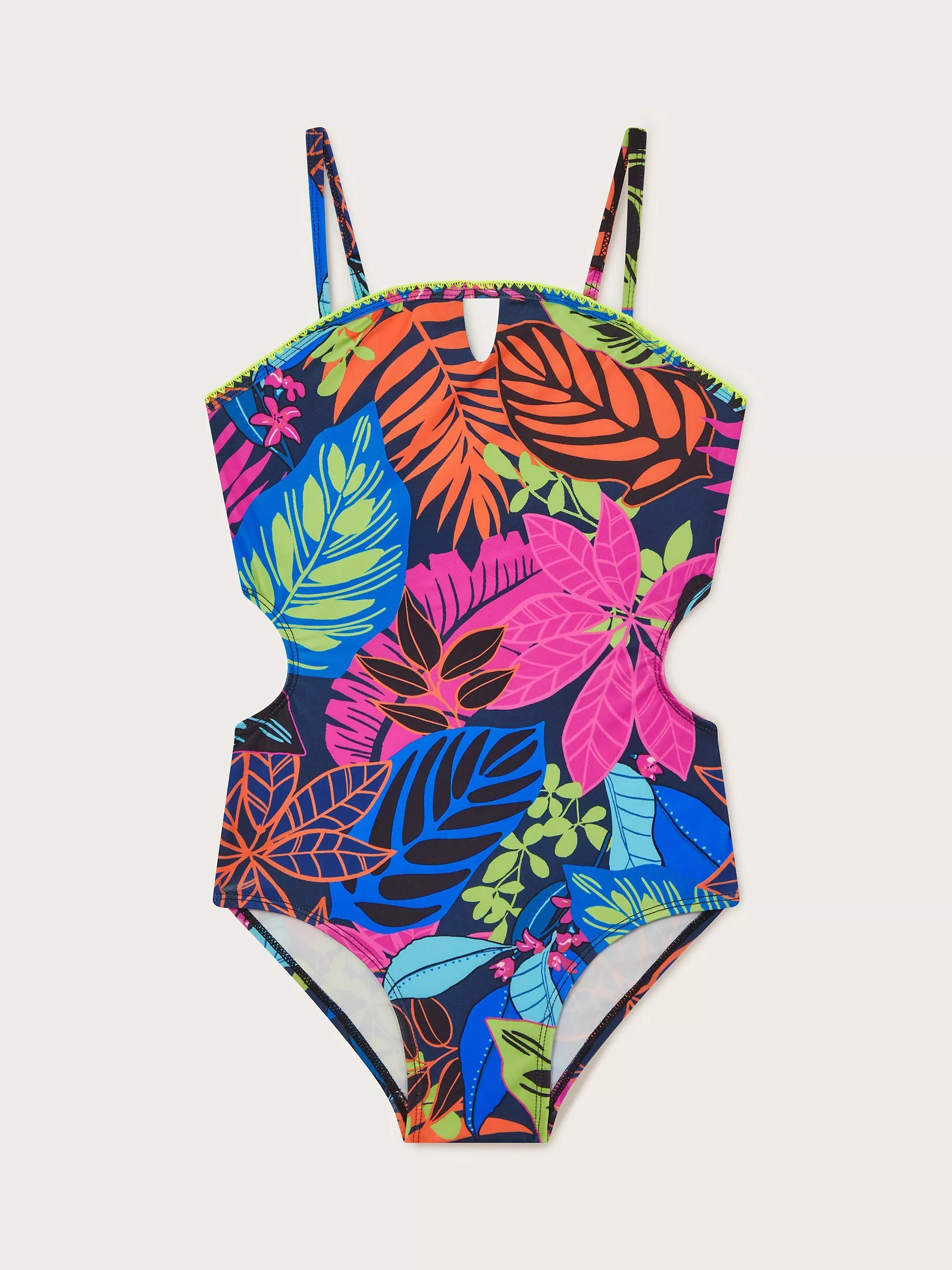 Monsoon Kids Storm Palm Cutout Swimsuit Multi