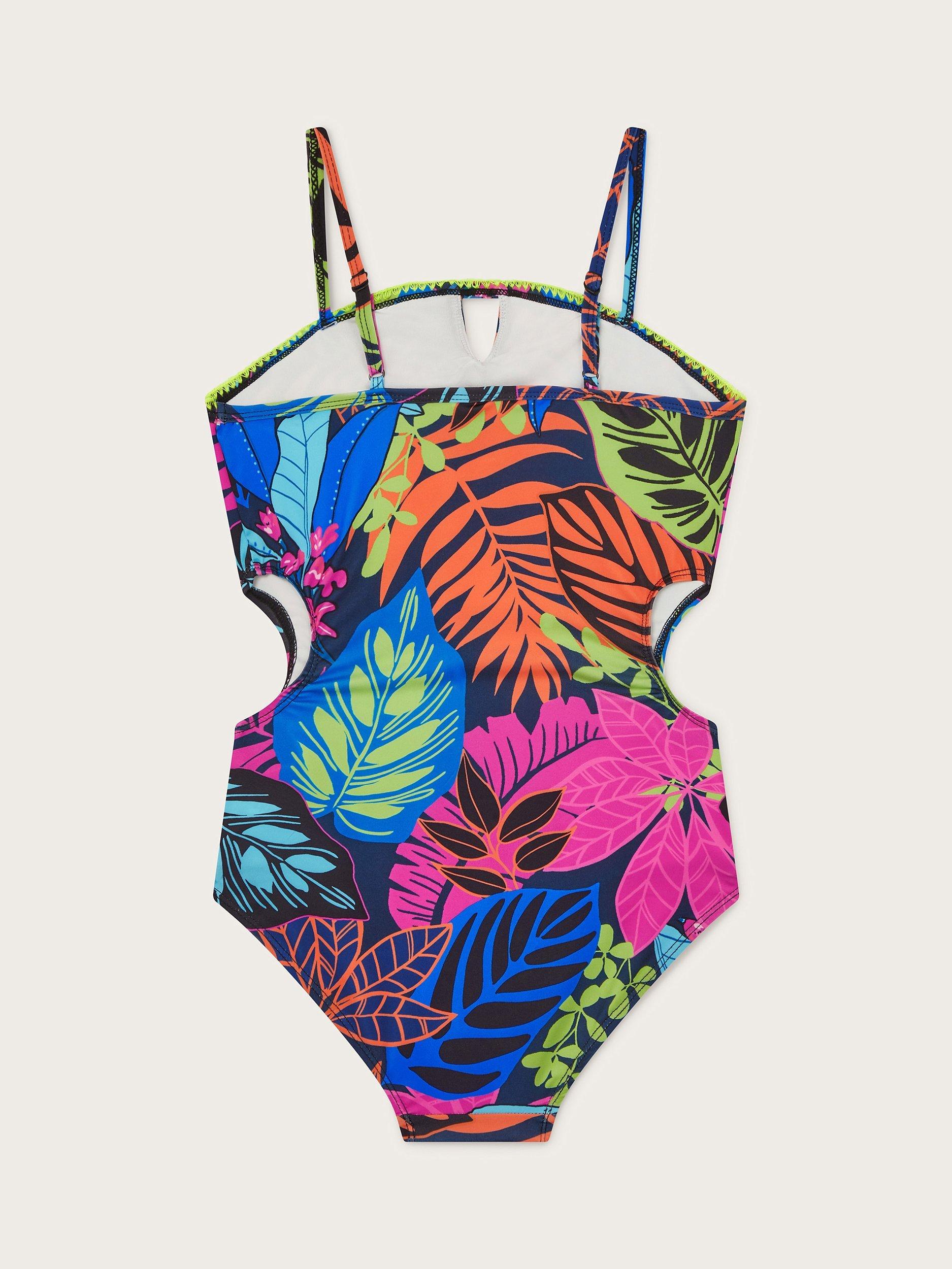Monsoon Kids Storm Palm Cutout Swimsuit Multi