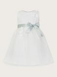 Monsoon Kids' Frankie Scuba Occasion Dress, Ivory