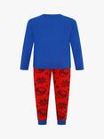 Brand Threads Kids' Cotton Spiderman Pyjama Set, Red