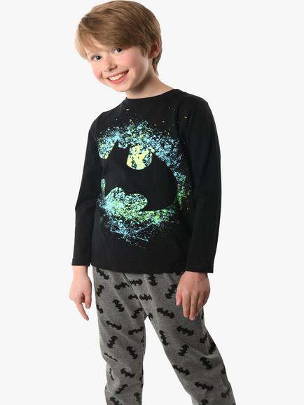 Brand Threads Kids' Batman Boys Pyjama Set, Black, Black