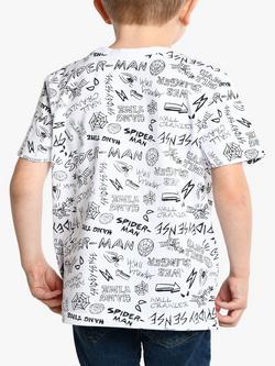 Brand Threads Organic Cotton Spiderman T-Shirt - view 2, White