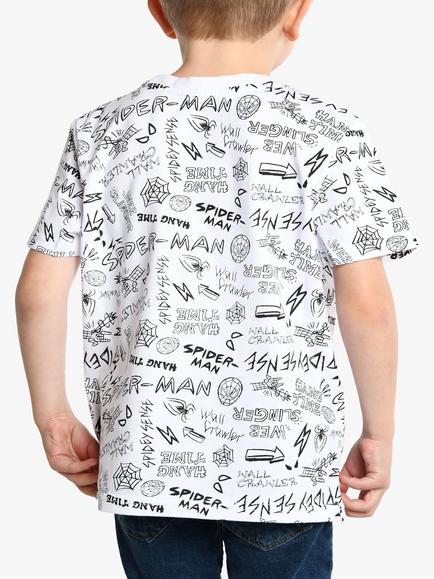 Brand Threads Organic Cotton Spiderman T-Shirt - view 2, White