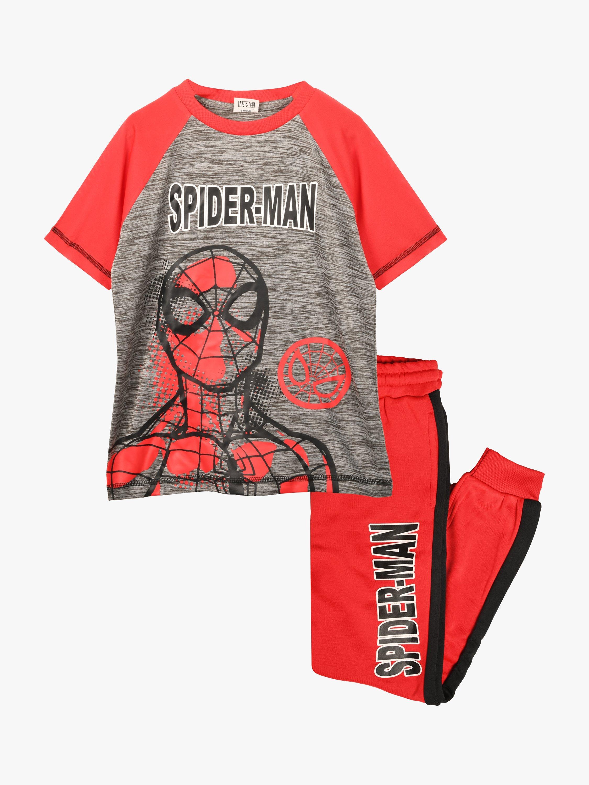 Brand Threads Kids Spider Man Cotton Jogger Set Red