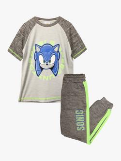 Brand Threads Kids' Sonic Jogger Set, Grey, Grey
