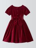 John Lewis Heirloom Collection Kids' Smocked Velvet Dress, Red