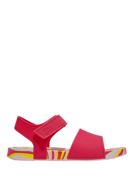 FitFlop Kids' iQushion Swirly Sandals, Raspberry/Multi, Raspberry/Multi