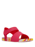 FitFlop Kids' iQushion Swirly Sandals, Raspberry/Multi