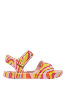 FitFlop Kids' iQushion Swirly Sandals, Soft Blush Mix, Soft Blush Mix