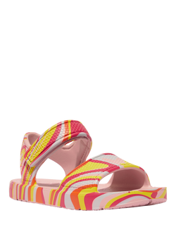 FitFlop Kids' iQushion Swirly Sandals, Soft Blush Mix - view 2, Soft Blush Mix