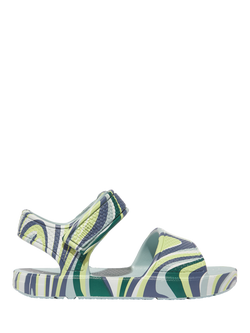FitFlop Kids' iQushion Swirly Sandals, Mint Blue Mix, Mint Blue Mix