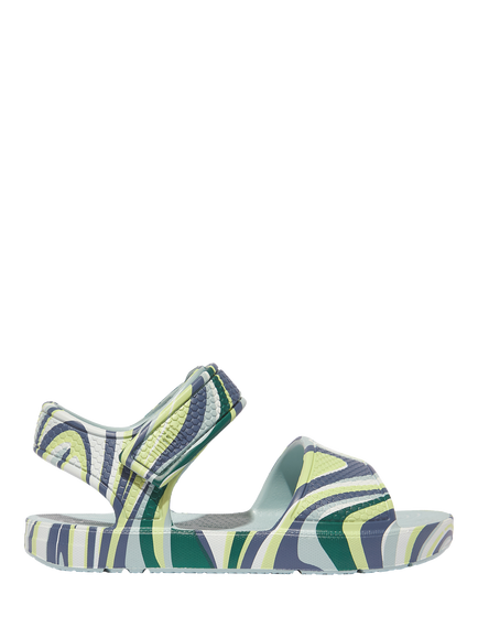 FitFlop Kids' iQushion Swirly Sandals, Mint Blue Mix, Mint Blue Mix