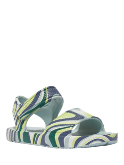 FitFlop Kids' iQushion Swirly Sandals, Mint Blue Mix - view 2, Mint Blue Mix