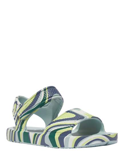 FitFlop Kids' iQushion Swirly Sandals, Mint Blue Mix - view 2, Mint Blue Mix