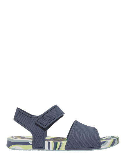 FitFlop Kids' iQushion Swirly Sandals, Midnight Indigo Mix, Midnight Indigo Mix
