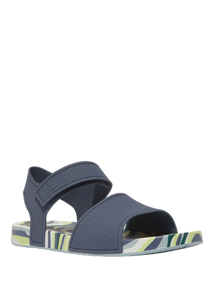 FitFlop Kids' iQushion Swirly Sandals, Midnight Indigo Mix - view 2, Midnight Indigo Mix