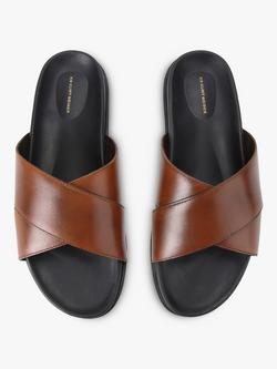 KG Kurt Geiger Rome Leather Sliders - view 2, Tan