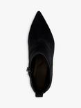 Dune London Obsessively Suede Heeled Ankle Boots, Black