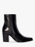 Dune London Paxten Leather Western Ankle Boots